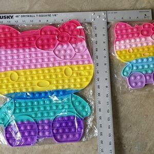 Colorful Cat-Shaped Pop It Fidget Toy